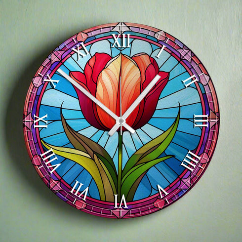 Tulip Suncatcher Effect Clock
